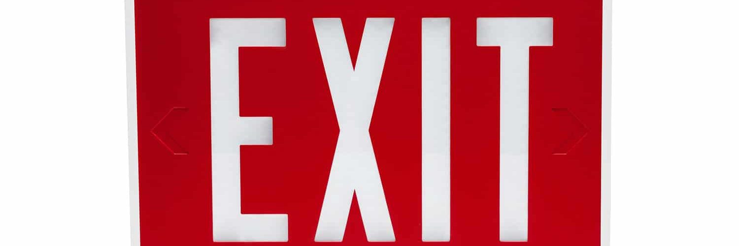 The 2040-01 Aluminum Frame Self-Luminous Exit Sign does not require electricity or an external light source.