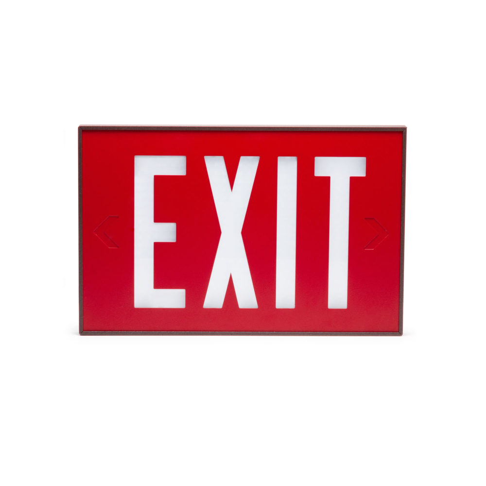 Vandal Resistant, Self-Luminous Exit Sign with a rugged, full-enclosure acrylic cover. The Isolite 2040-95.