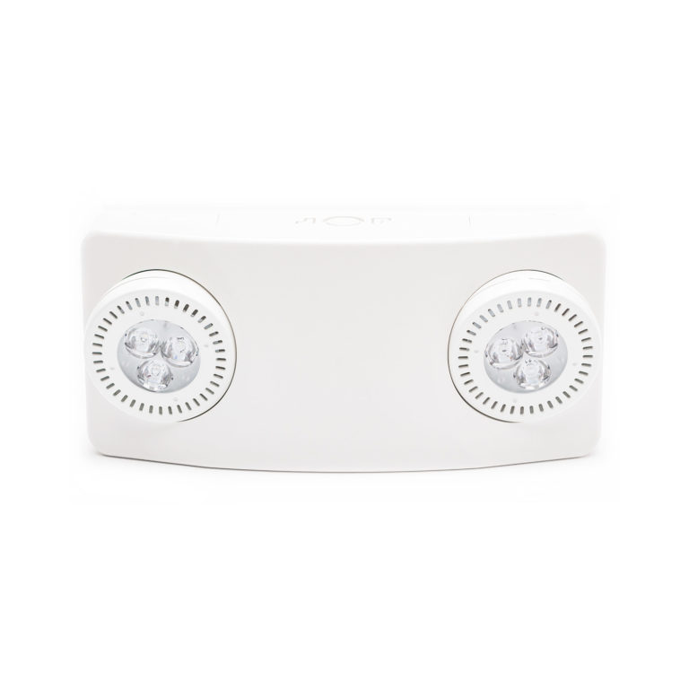 The BUG High Performance LED Emergency Light has two adjustable lamp heads and is CEC Title 20 Compliant.