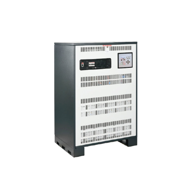 The E3MAC-1P 1,000-12,500 VA Single Phase Modular AC Inverter has a programmable and password-protected user interface.