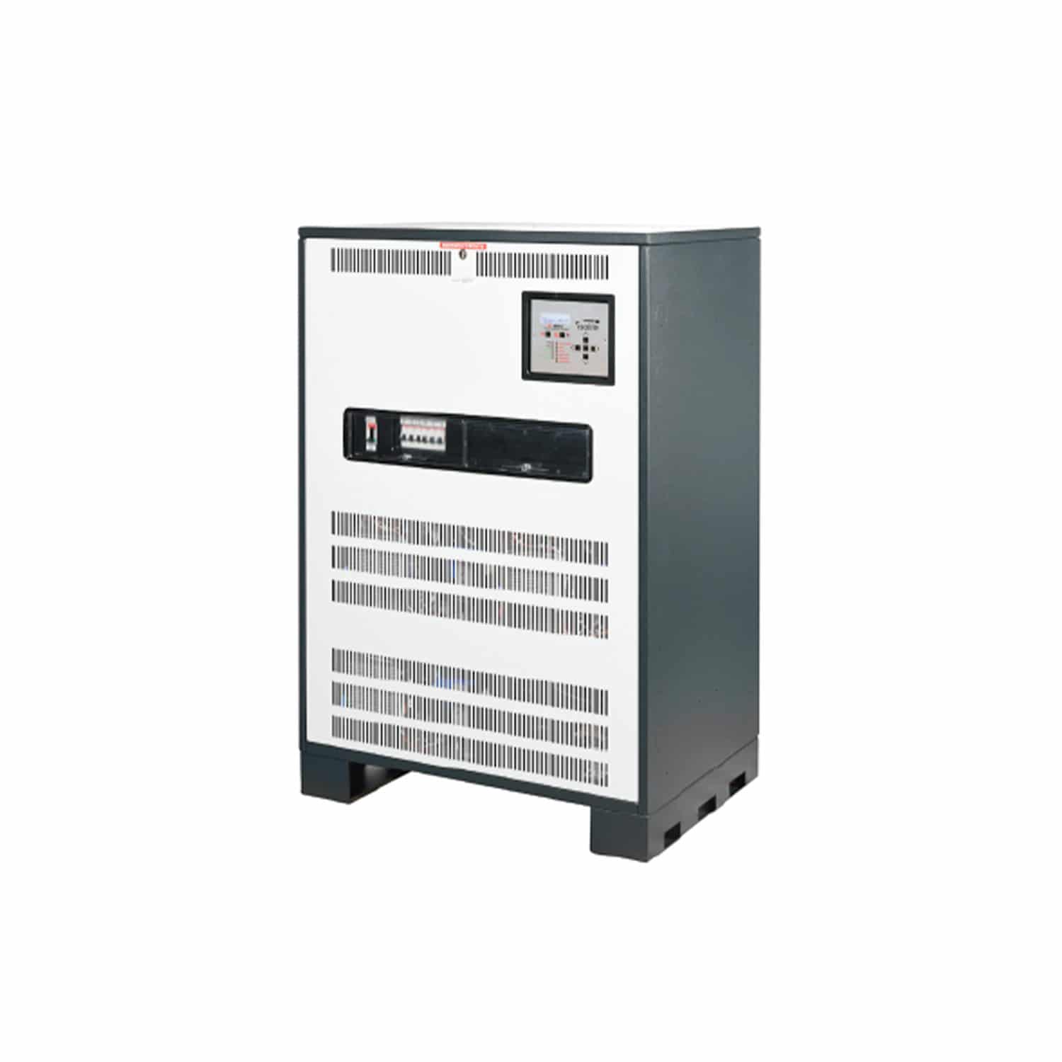 The E3MAC-3P 3,000 -18,000 VA Three Phase Modular AC Inverter offers programmable transfer times.