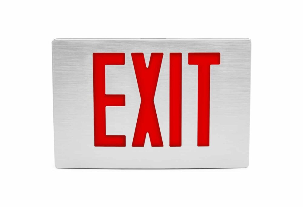 The EDC-NYC New York City Approved Economical Die-Cast LED Exit Sign is ultra bright an energy efficient.