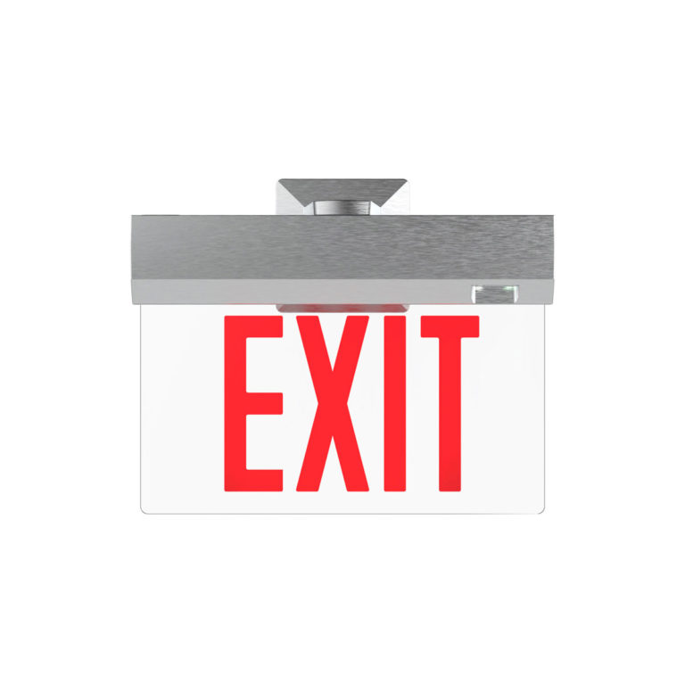The ELT2-BACK-MOUNT-BRUSHED-ALUMINUM Elite Edge-Lit Exit Sign is a maintenance-free LED Light source with 25+ years life expectancy.
