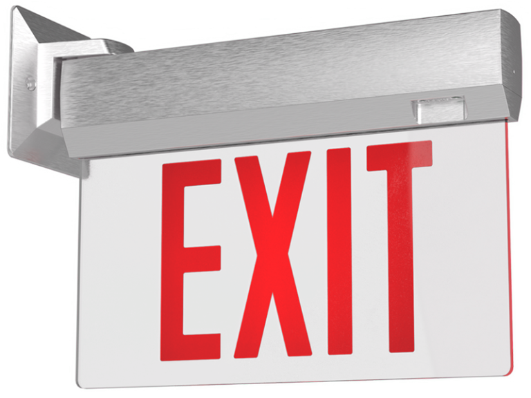 Edge Lit Exit Sign Custom Legends and Graphics Isolite