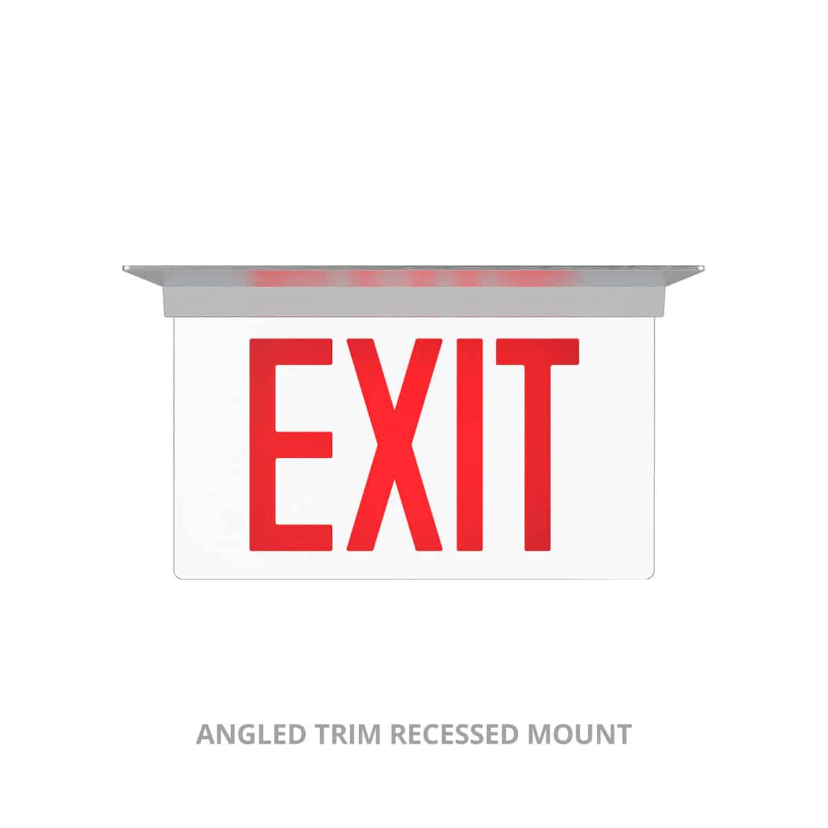 The ELT2_ANGLED-TRIM Elite Edge-Lit Exit Sign is a maintenance-free LED Light source with a 25+ years life expectancy.