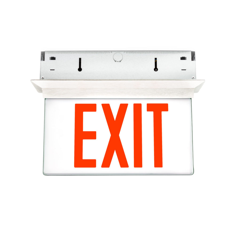 Remote Capable, Edge-Lit Master Exit Sign that is 4 times brighter than the UL 924 requirement. The Isolite ELTMR.