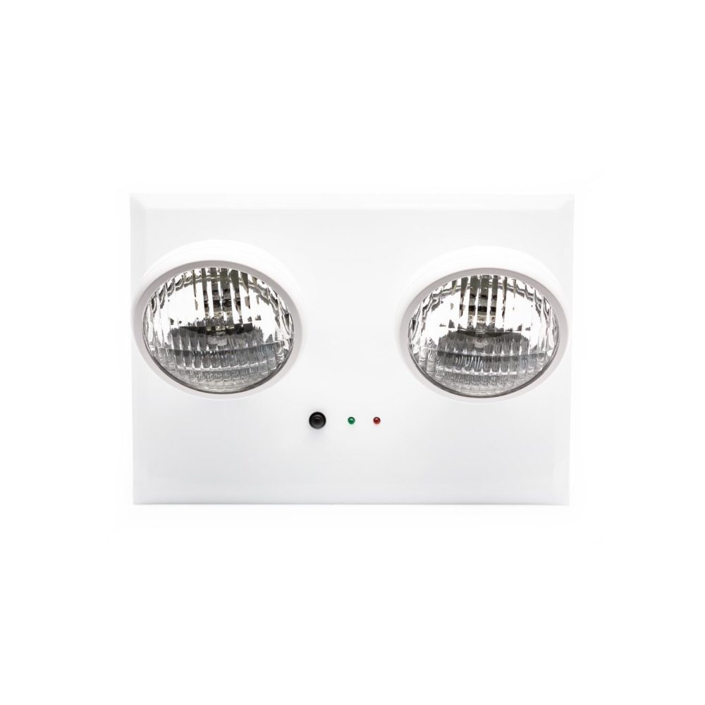 Steel Recessed Emergency Lighting with two adjustable lamp heads. The Isolite ERG.
