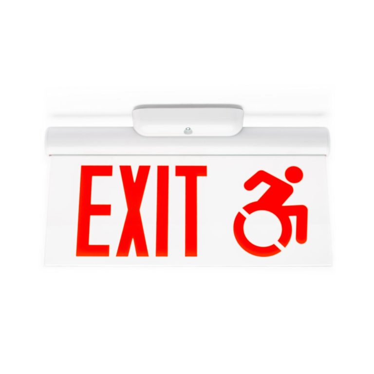 The EU-CTMA Connecticut & Massachusetts Compliant Indoor Mobility Exit Sign utilizes high-output, energy-efficient LED technology.