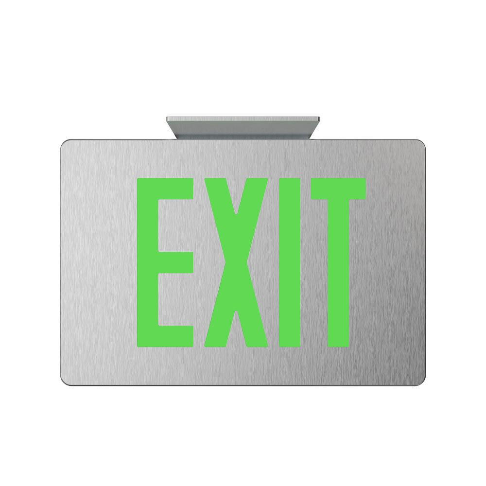 Photoluminescent/LED Die-Cast Aluminum Exit Sign