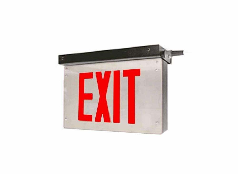 The LPDCHD Aluminum Heavy Duty Die-Cast LED Exit Sign has fully self-contained components with captive screws that makes it extremely durable.