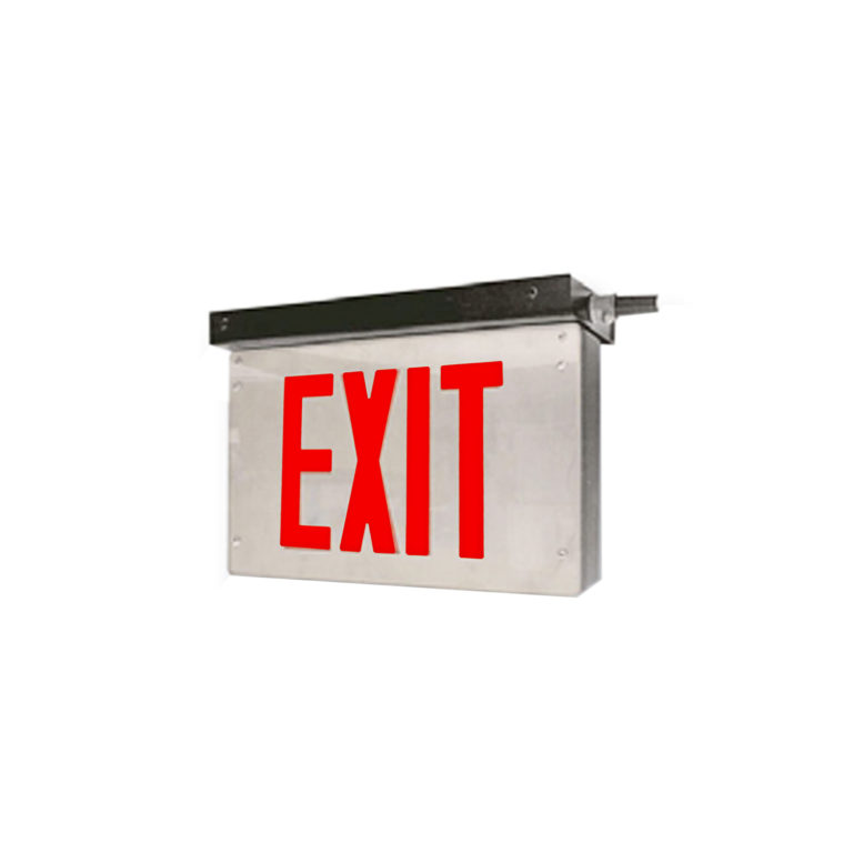 Heavy Duty, Die-Cast Aluminum Exit Sign with LED lighting and is fully self-contained. The Isolite LPDC-HD.