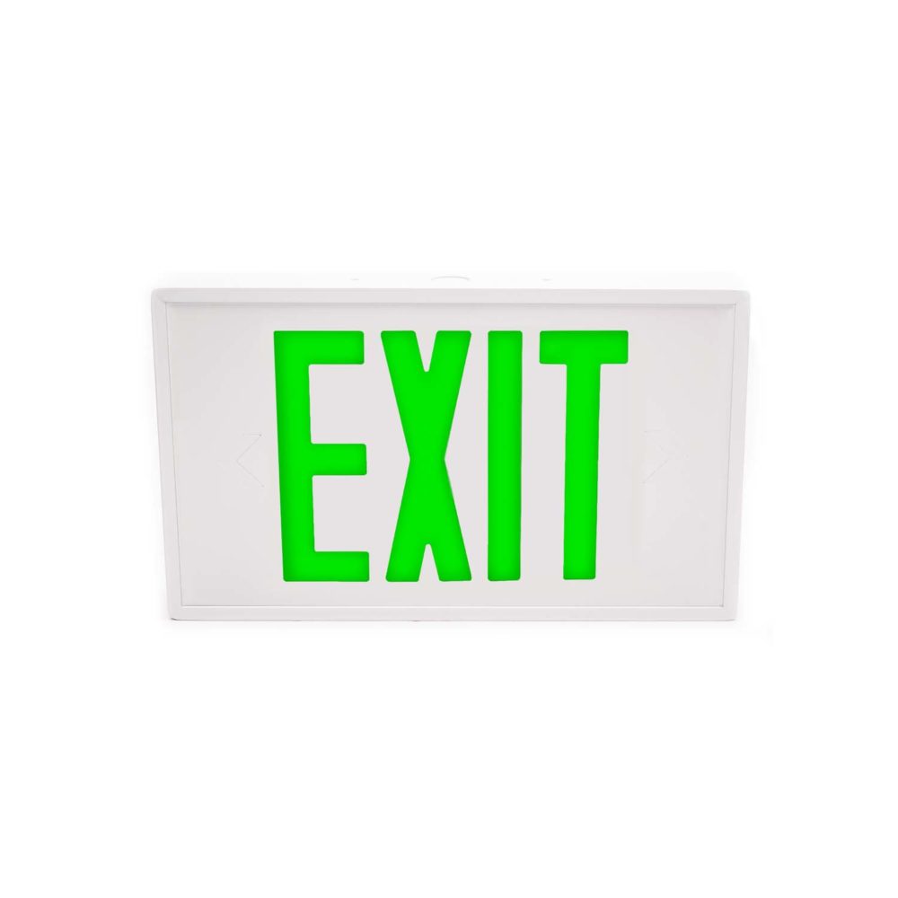 The LPX Extruded Aluminum LED Exit Sign have face plates that slide out for easy installation.