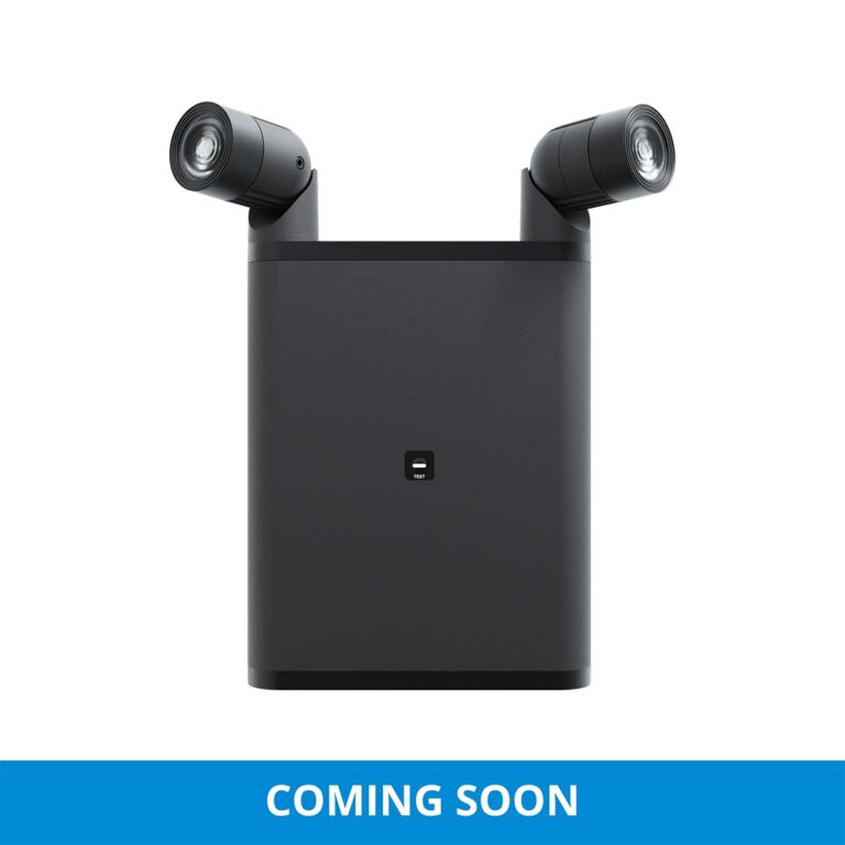 OLLO Industrial Emergency Light - Black - Front View - Coming Soon