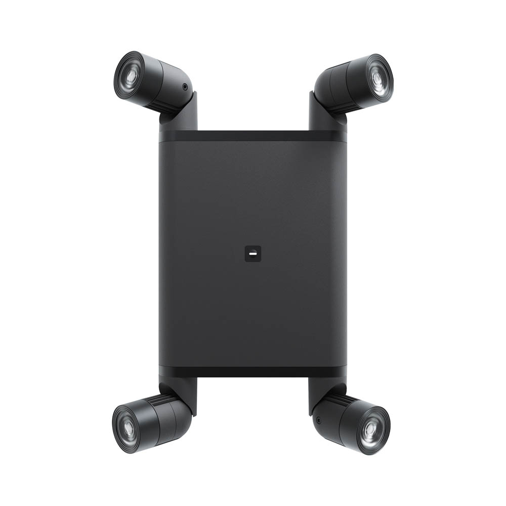 OLLO Industrial Emergency Light - Black - Front View