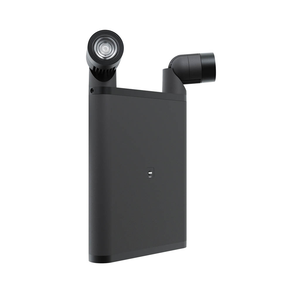 OLLO Industrial Emergency Light - Black - Angled View
