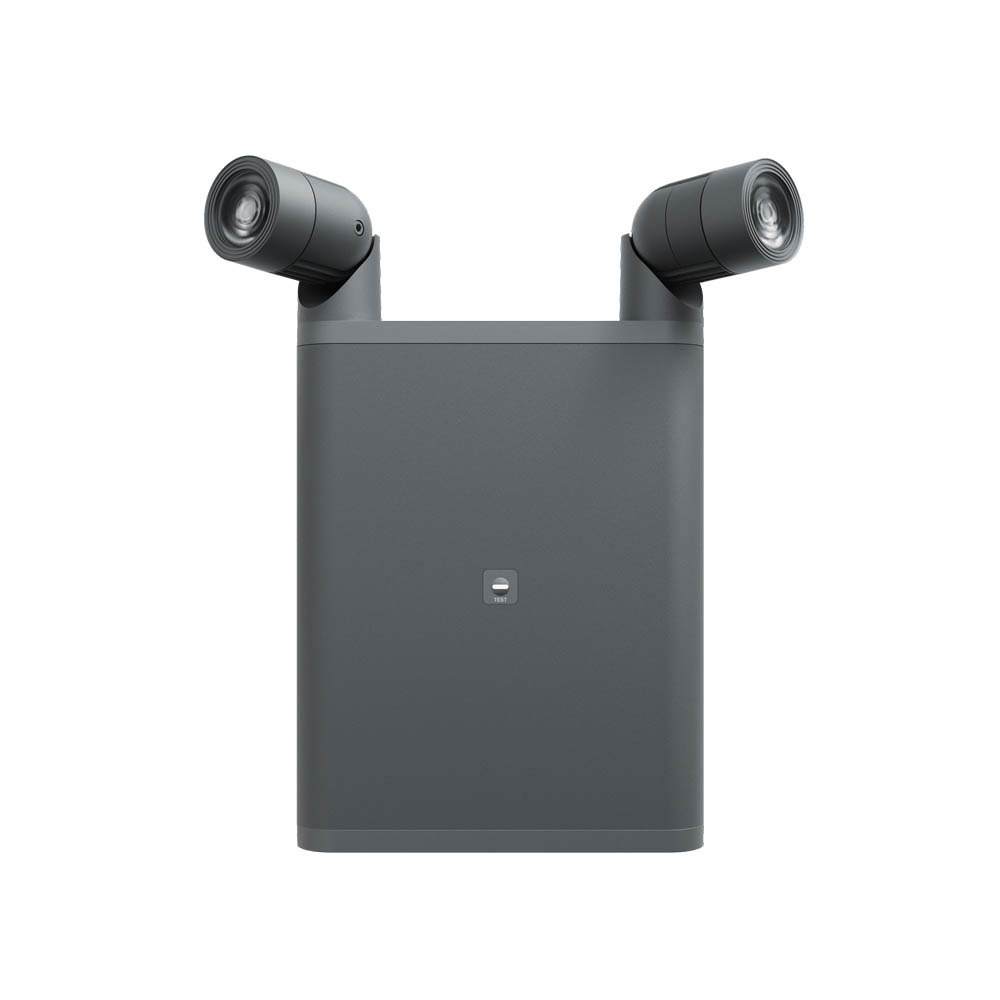 OLLO Industrial Emergency Light - Silver - Front View