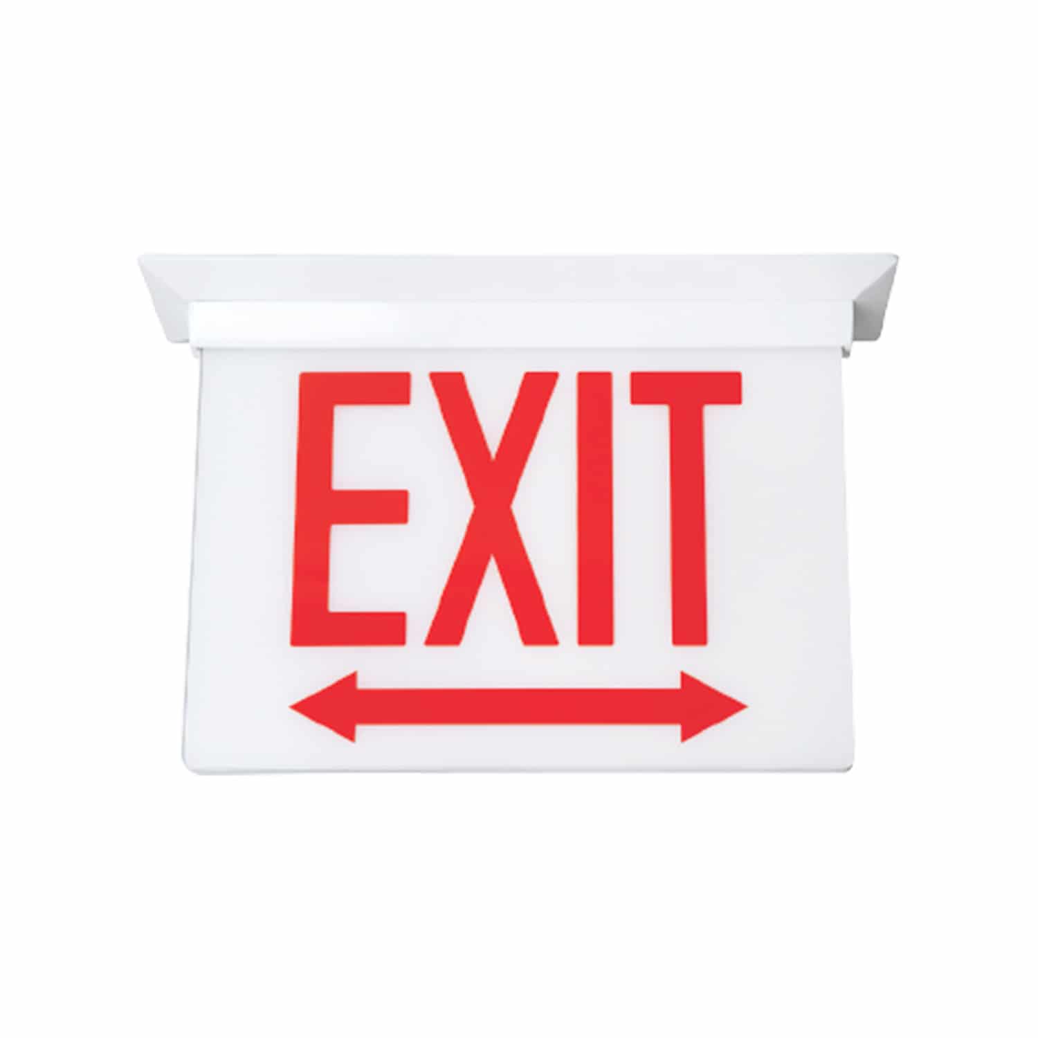 Chicago Approved, LED Edge-Lit Exit Sign with a plenum rated recessed back box. The Isolite PG.
