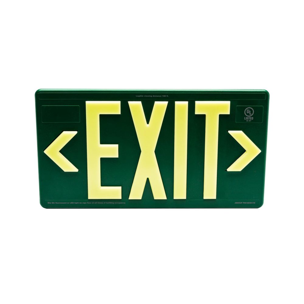Photoluminescent Exit Sign that has a 100.0’ viewing distance and is suitable for hazardous locations. The Isolite PH100.