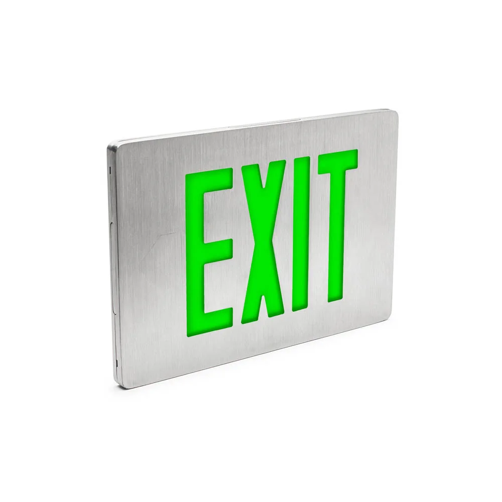 Remote LED Exit Sign made of thinline die-cast aluminum and 7 times brighter than UL 924 requirement. The Isolite TLREM2.