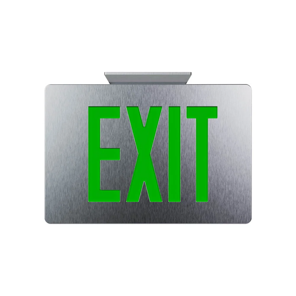 Remote LED Exit Sign made of thinline die-cast aluminum and 7 times brighter than UL 924 requirement. The Isolite TLREM2.