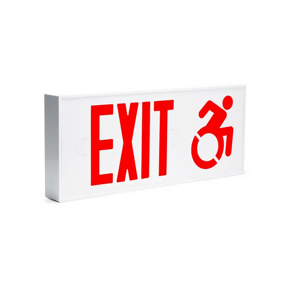 The LP-CTMA Steel Connecticut & Massachusetts Compliant LED Mobility Exit Sign provides current control and circuit protection.